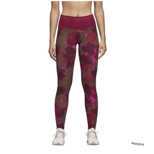 ADIDAS BELIEVE THIS HIGH RISE CLIMALITE TIGHT / LEGGING IN NOBLE MAROON - EUC